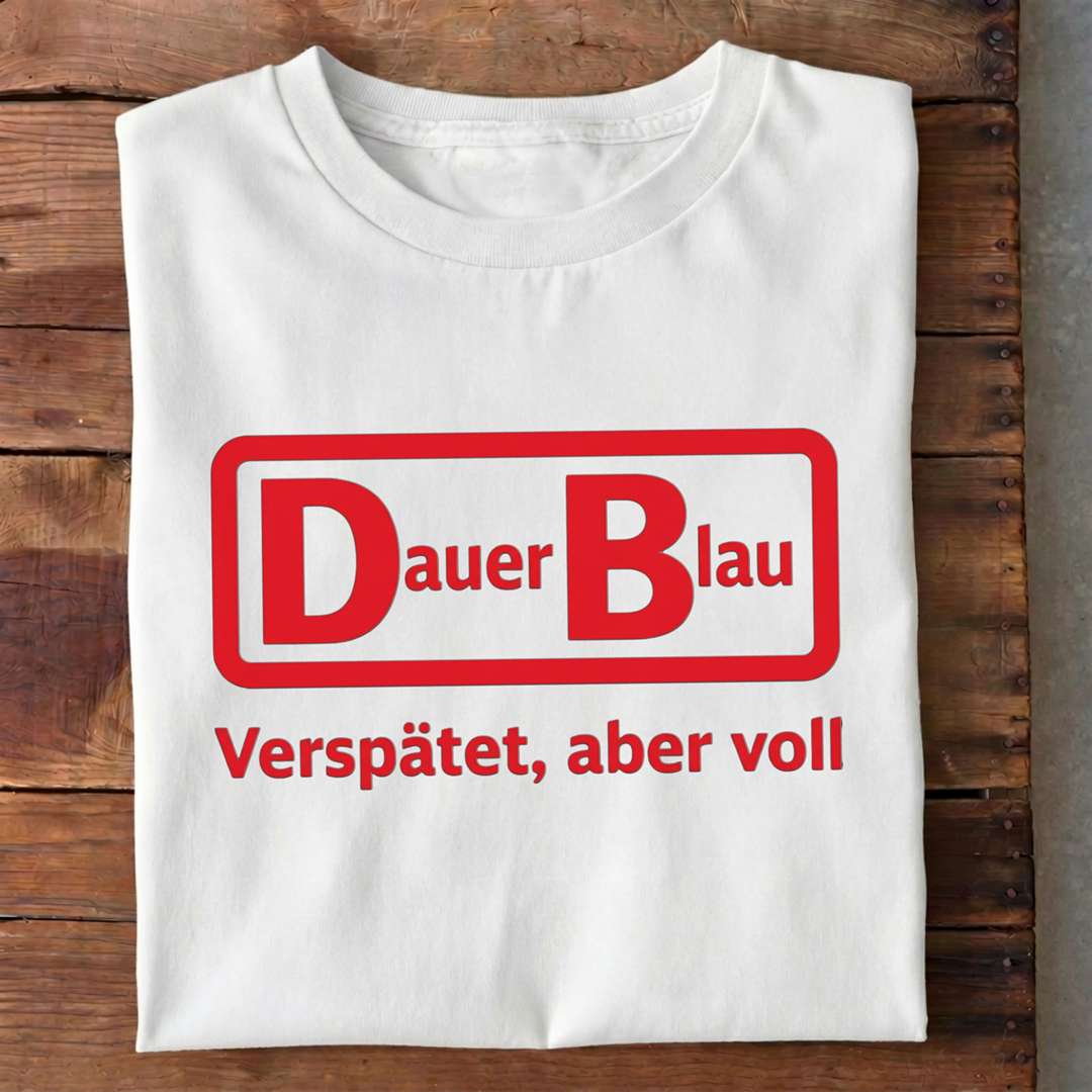 Dauer Blau T-Shirt